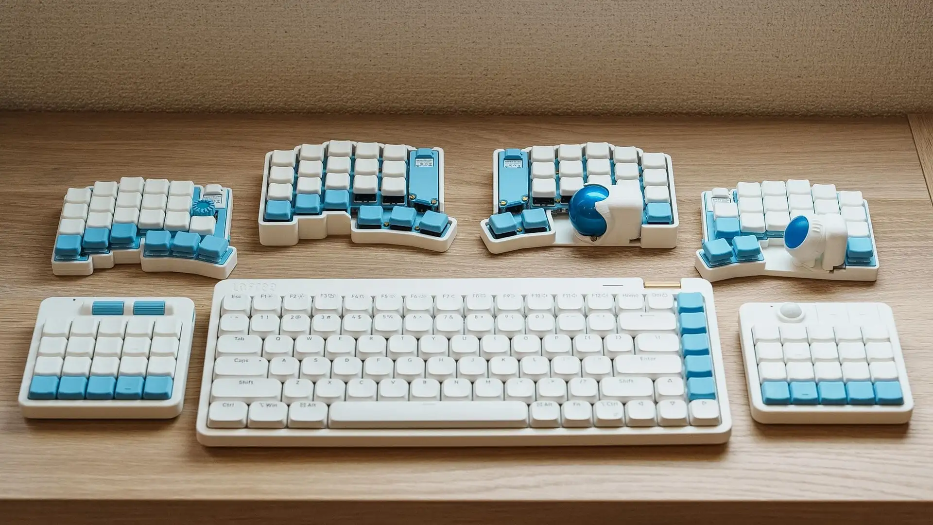Keyball39ish ホワイト ケース付 完成品 分割キー ボード Keyball39ish で狭ピッチキーボードに入門してみた｜hyakum